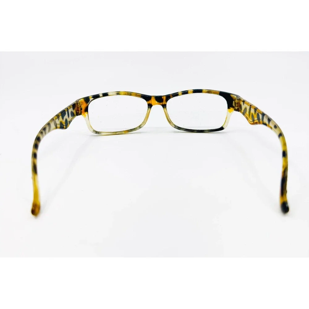 Unbranded Eyeglasses Women Animal Print Yellow Black Square Frames 41586